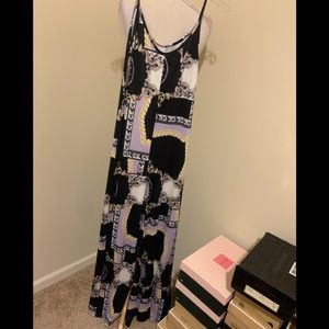 New black print wide leg jumpsuit